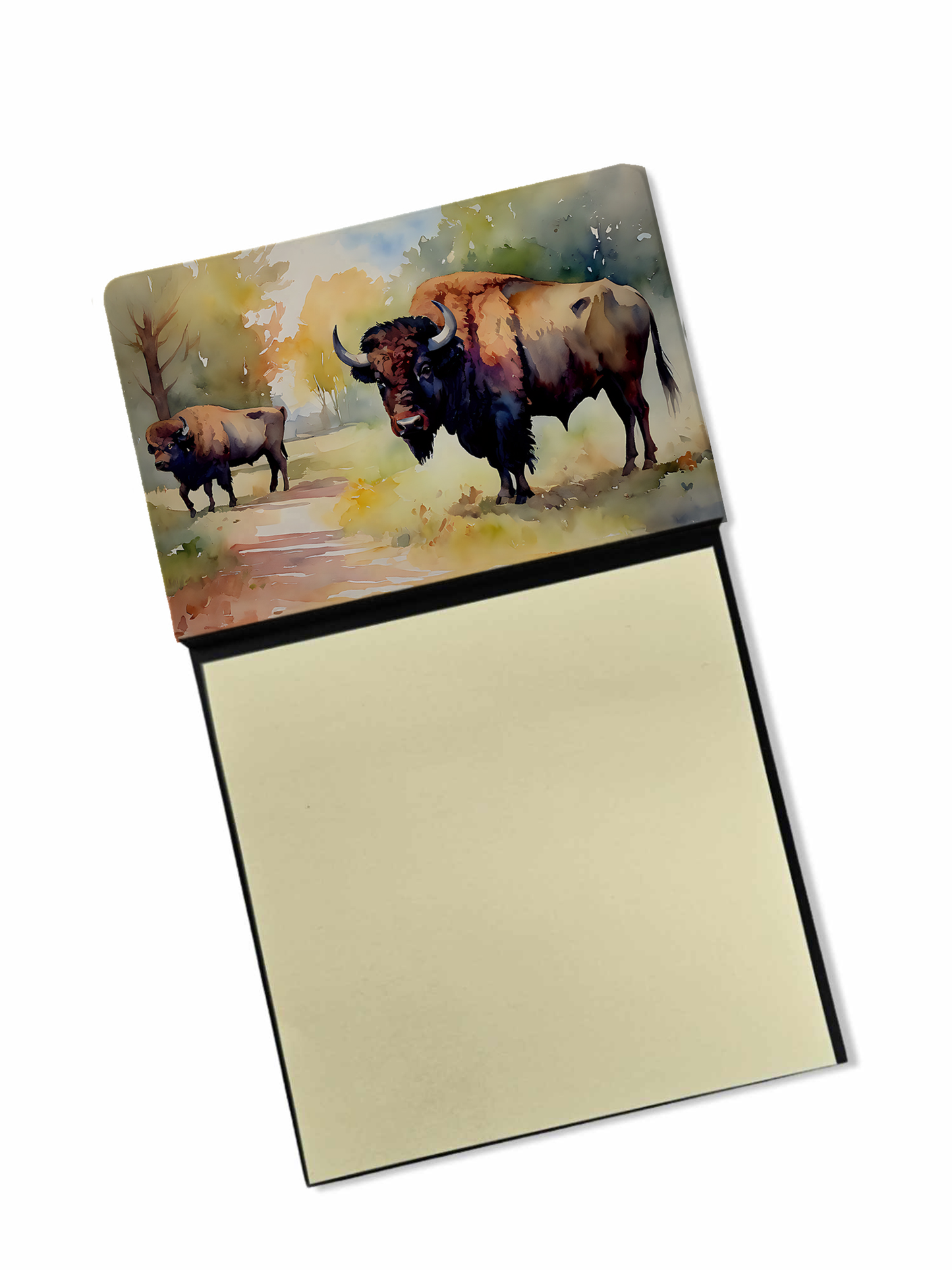 Wood Bison Sticky Note Holder