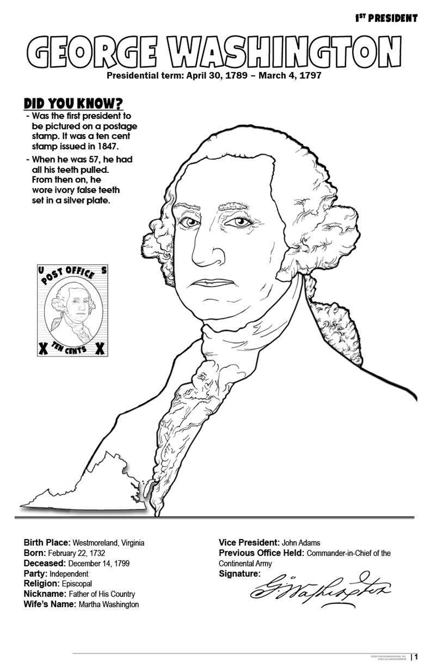 American Presidents Coloring Book