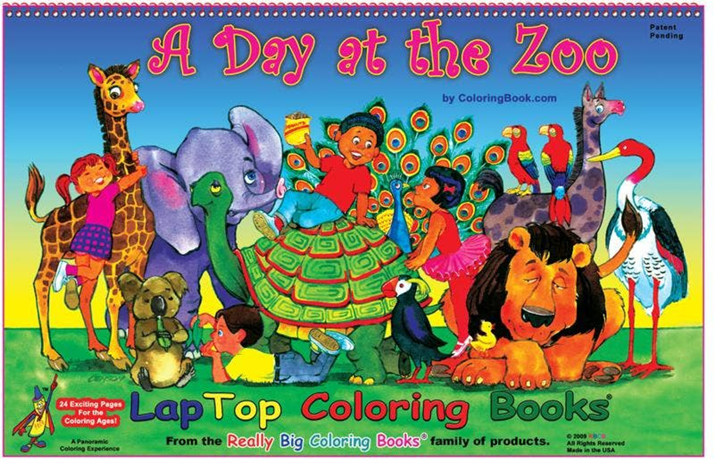 A Day at the Zoo LapTop Coloring Book