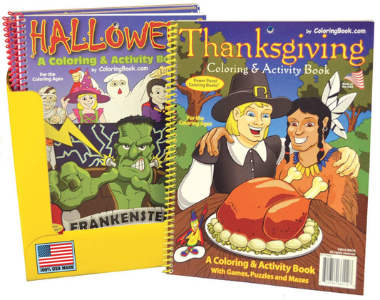 Halloween, Thanksgiving Color Books