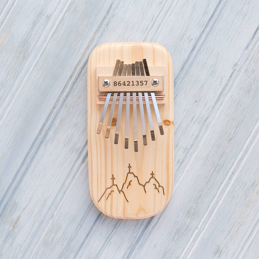 Mountain Cross Engraved Thumb Piano