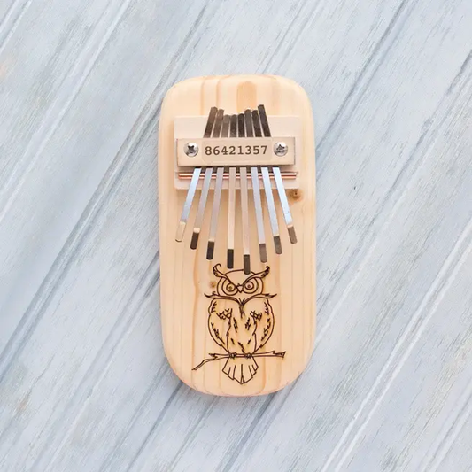 Owl Engraved Thumb Piano