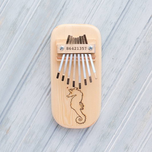 Sea Horse Engraved Thumb Piano