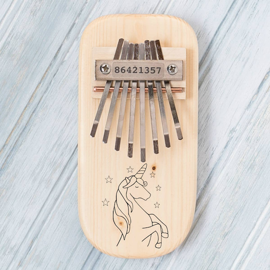 Unicorn Engraved Thumb Piano