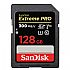 SanDisk Extreme Pro, 128GB, UHS-II, V90 SDSDXDK-128G-ANCIN, C10, U3, R300/W260 MB/s