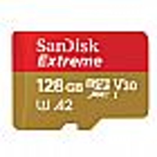 SanDisk Extreme, microSDXC, Memory Card, 128GB, UHS-I, 4K, Class 10, with Adapter, up to 190MB/s