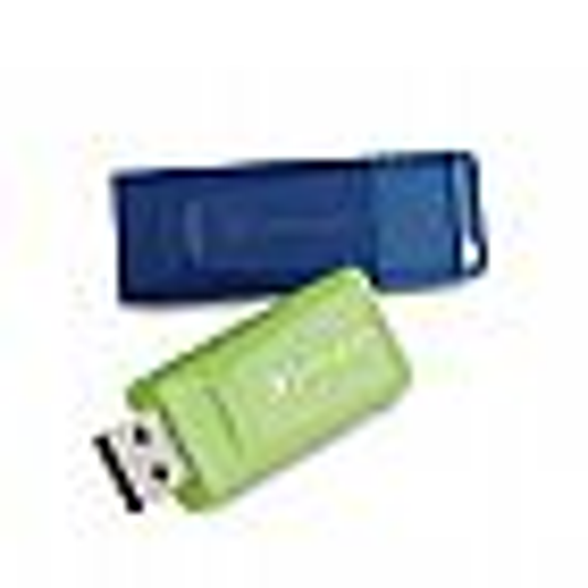 Verbatim Store 'n' Go USB Flash Drive, 99124, 32GB, 2/PK, Blue and Green, MICROBAN