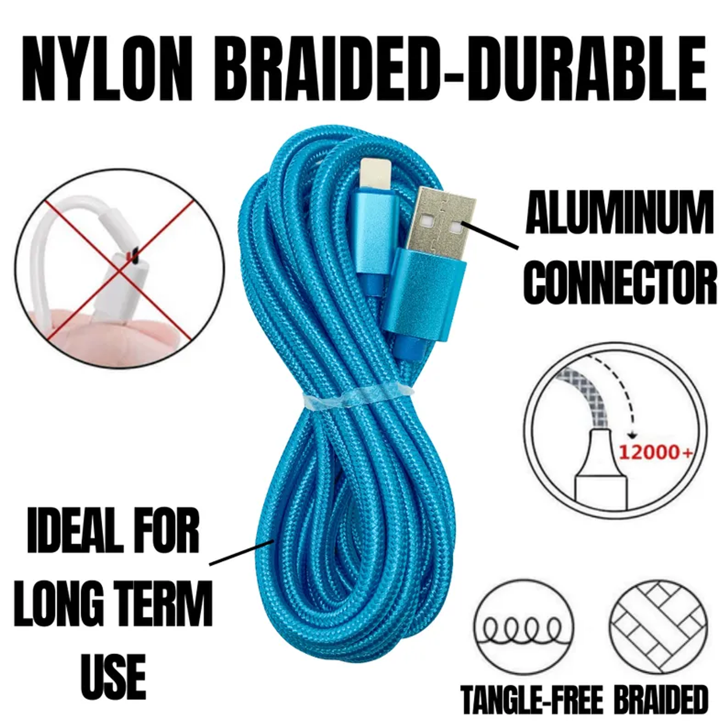 10FT XL Charger Compatible for Iphone Cable