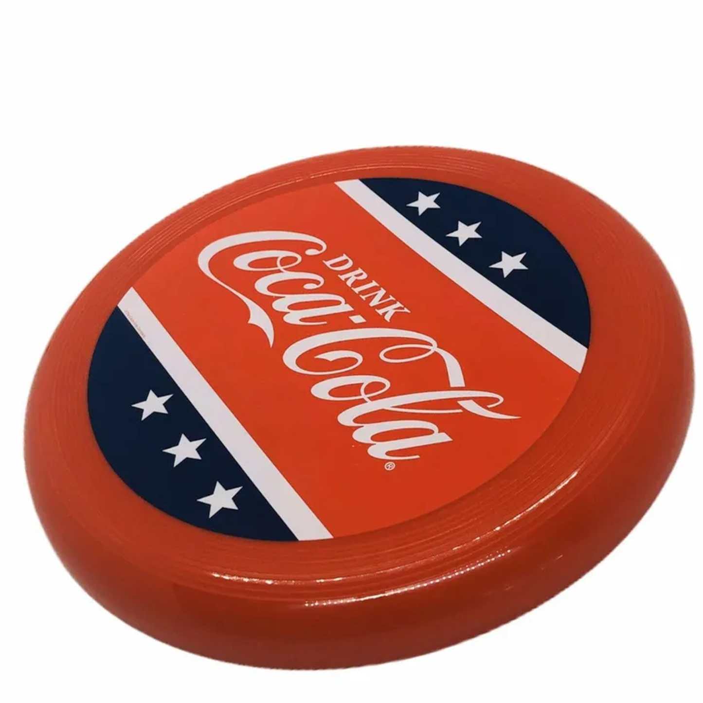 Vintage Coca Cola Frisbee Flying Disc Red White Blue and Stars