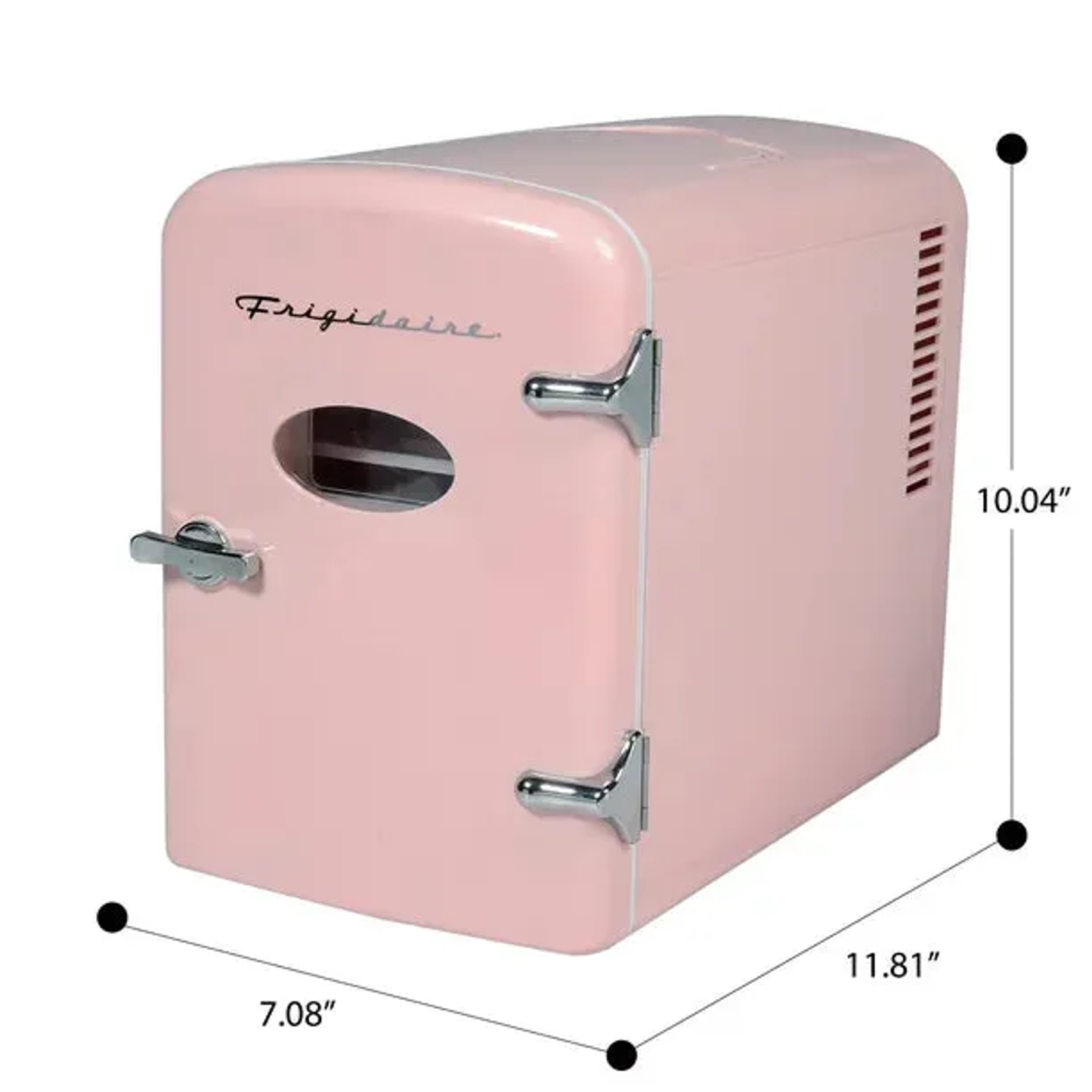 XL Frigidaire Portable Retro Extra Large 9-Can Capacity Mini Refrigerator, Pink