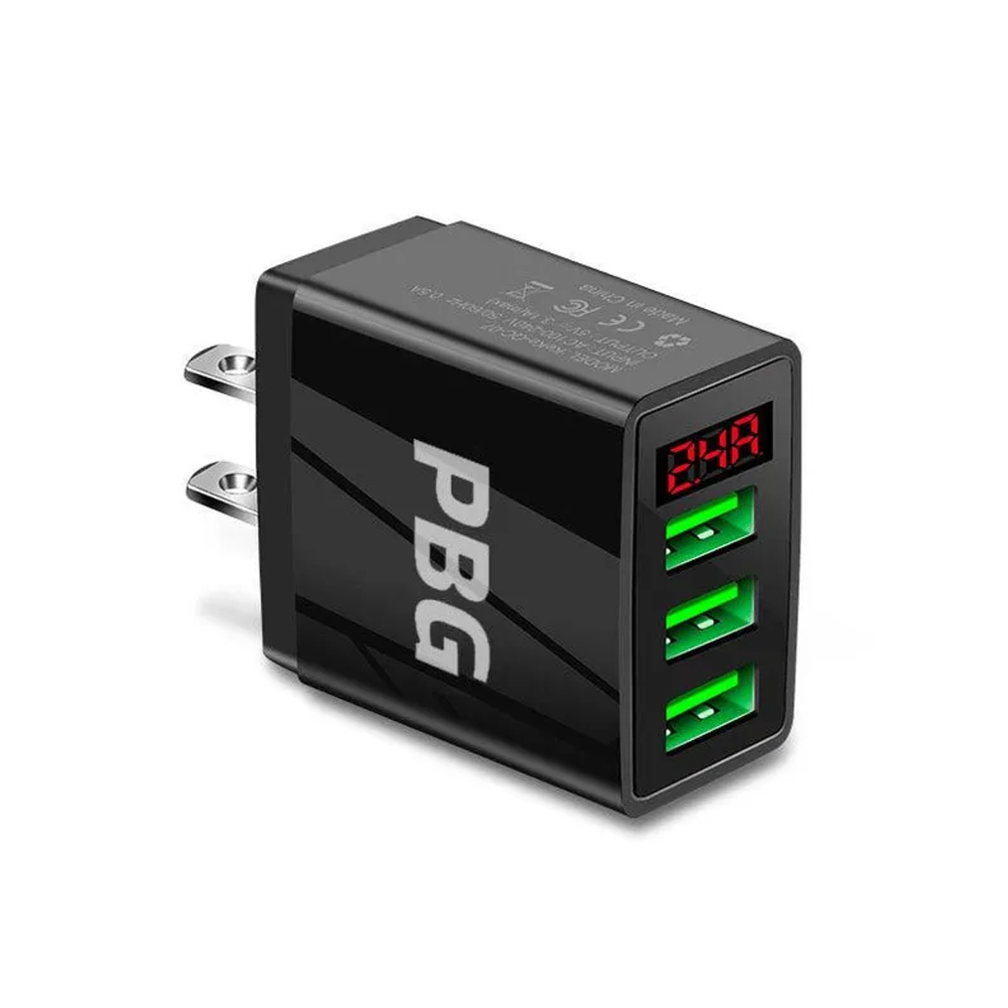 Wholesale 3 Port Wall Charger with LED Voltage Display Charge 3 Devices at once! PBG