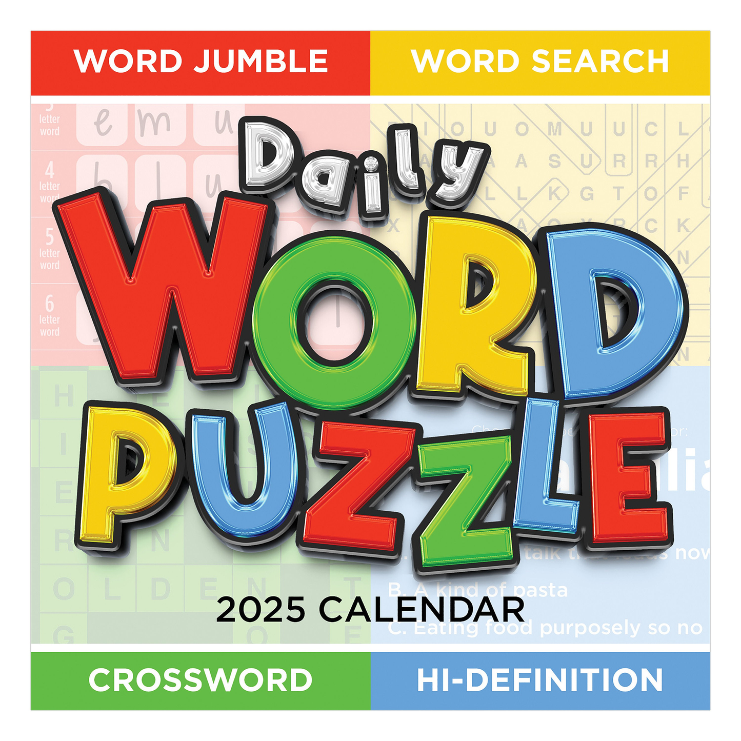 2025 Daily Word Puzzle Daily Desktop Calendar