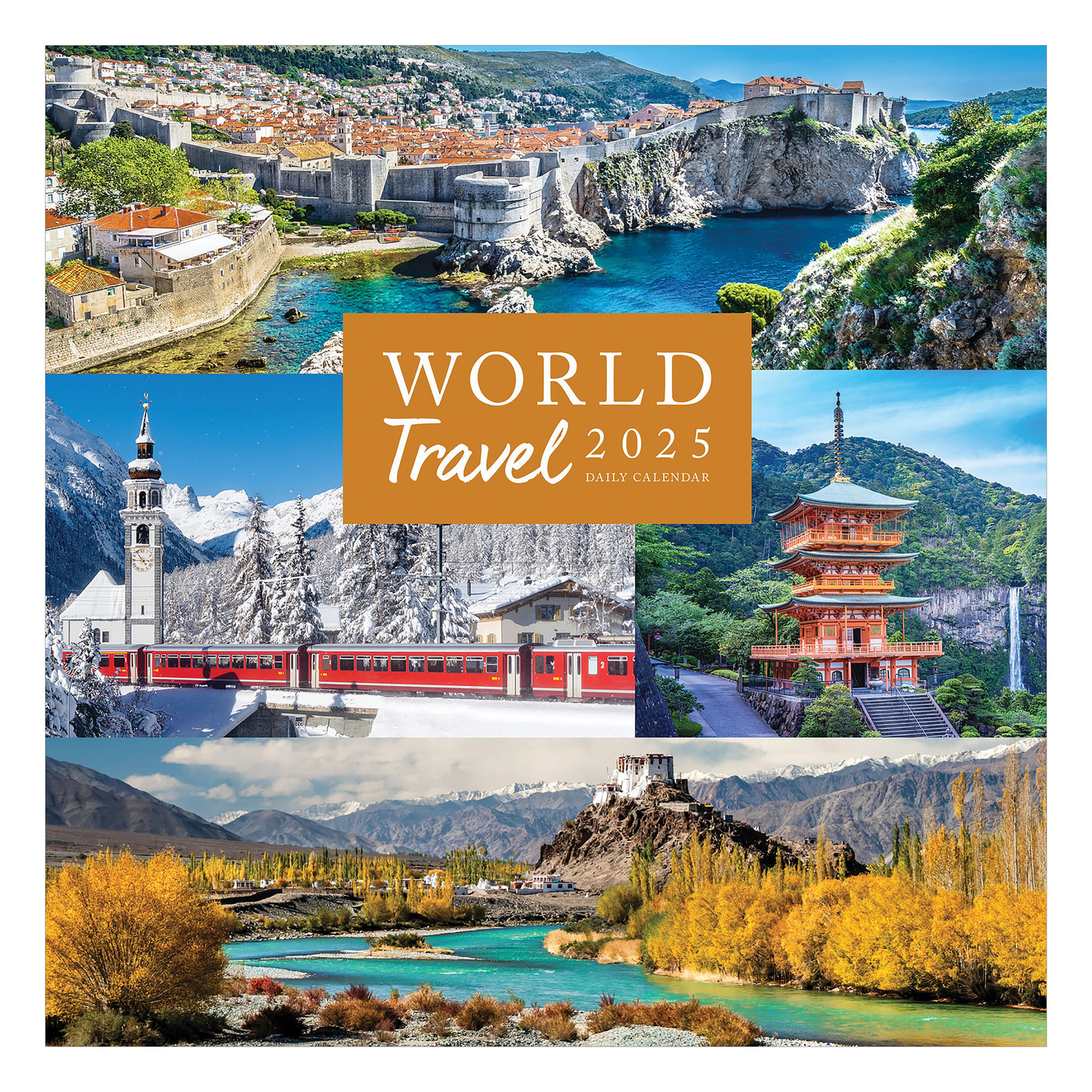 2025 World Travel Daily Desktop Calendar