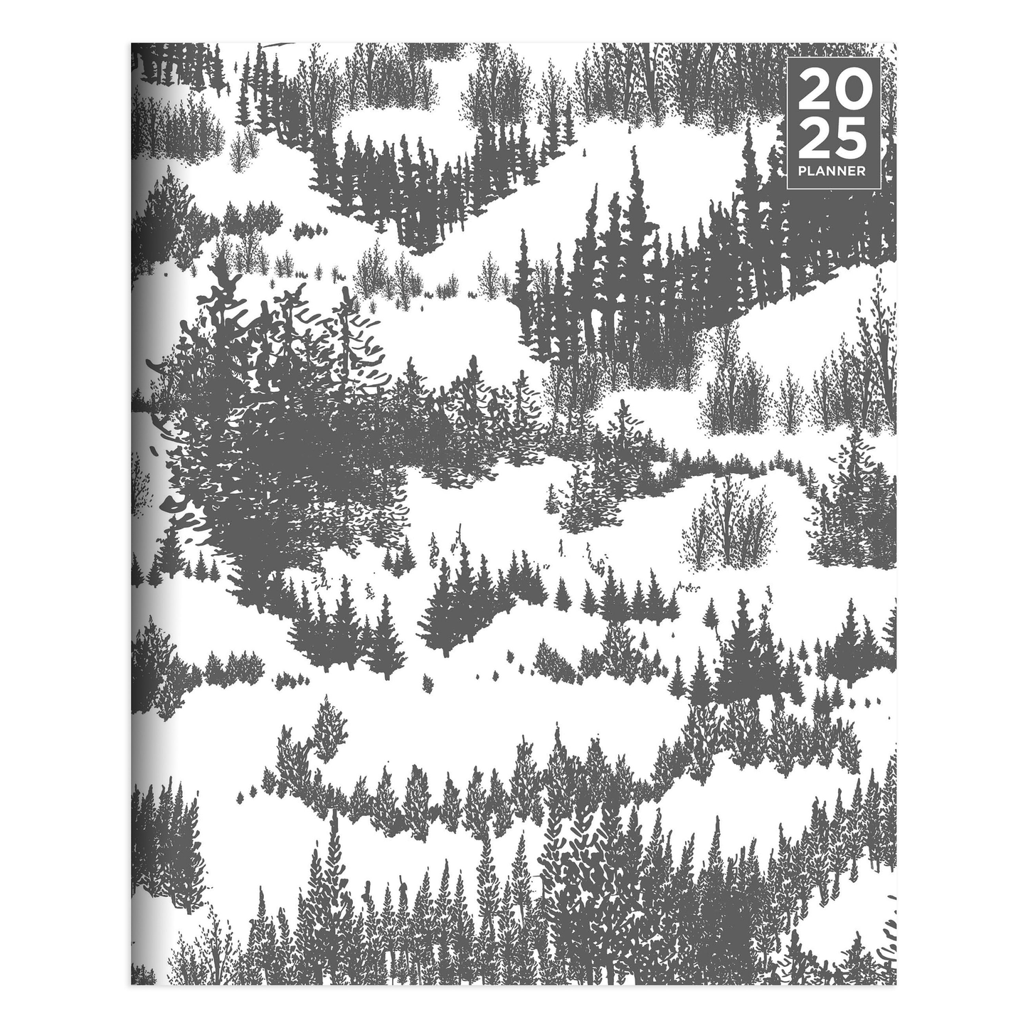 2025 Grey Forest Medium Monthly Planner