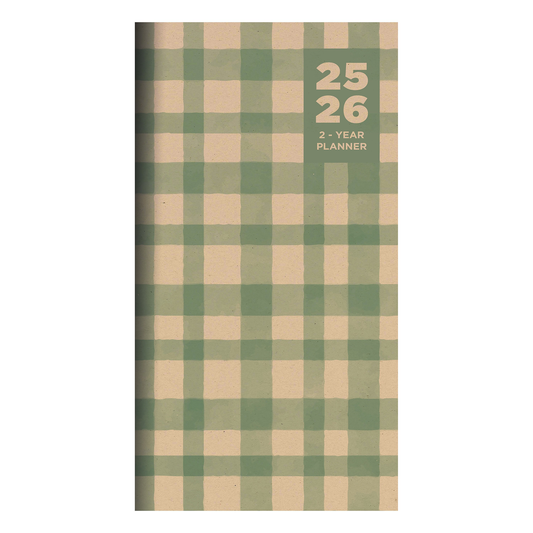 2025-2026 Farmhouse Gingham Small Monthly Pocket Planner