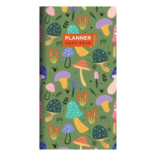 2025-2026 Mushroom Patch Small Monthly Pocket Planner