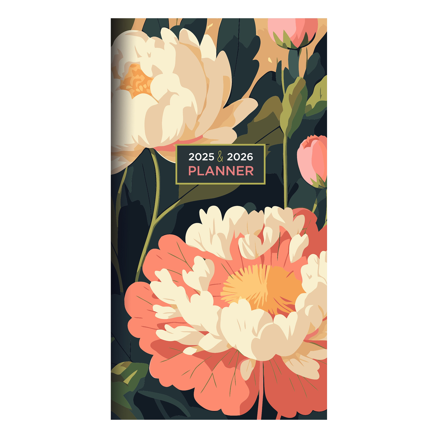 2025-2026 Spring Peony Small Monthly Pocket Planner