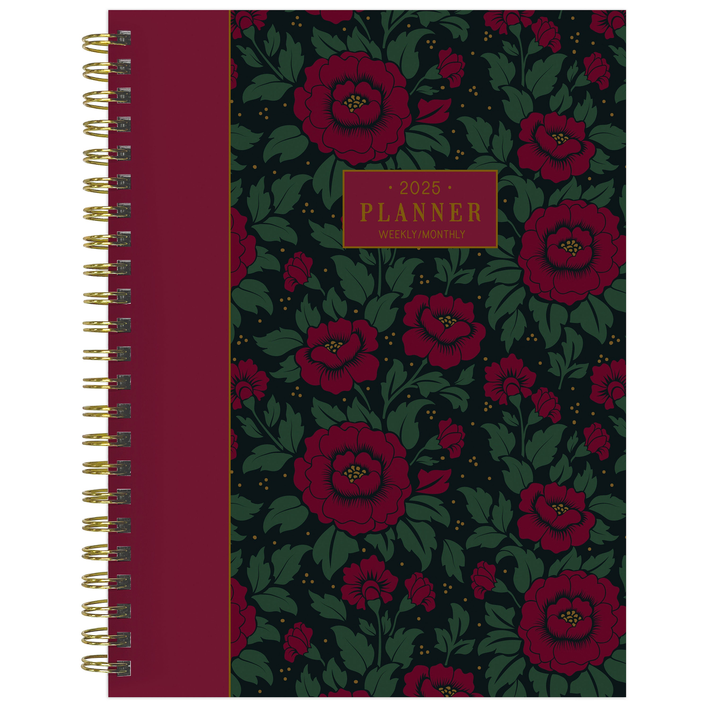 2025 Victorian Blooms Medium Weekly Monthly Planner