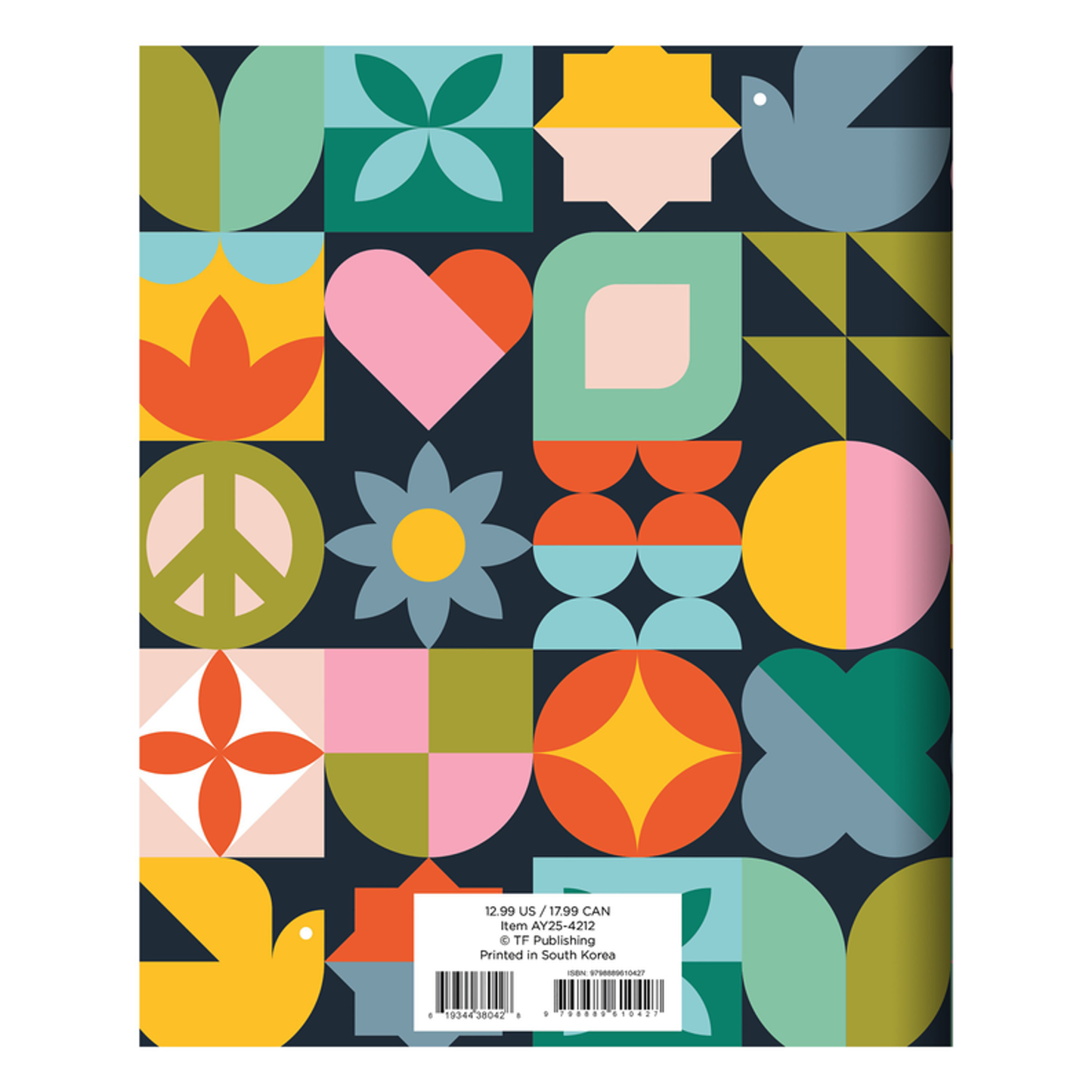 July 2024 - June 2025 Scandanavian Symbols Medium Monthly Planner