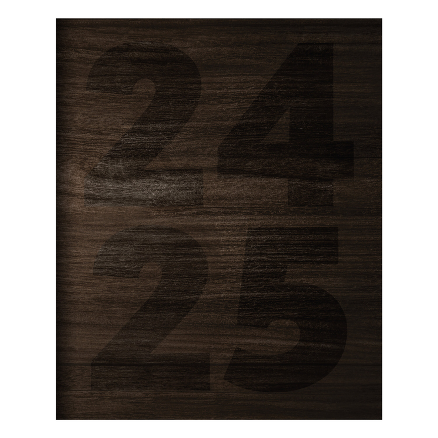 July 2024 - June 2025 Walnut Wood Medium Monthly Planner