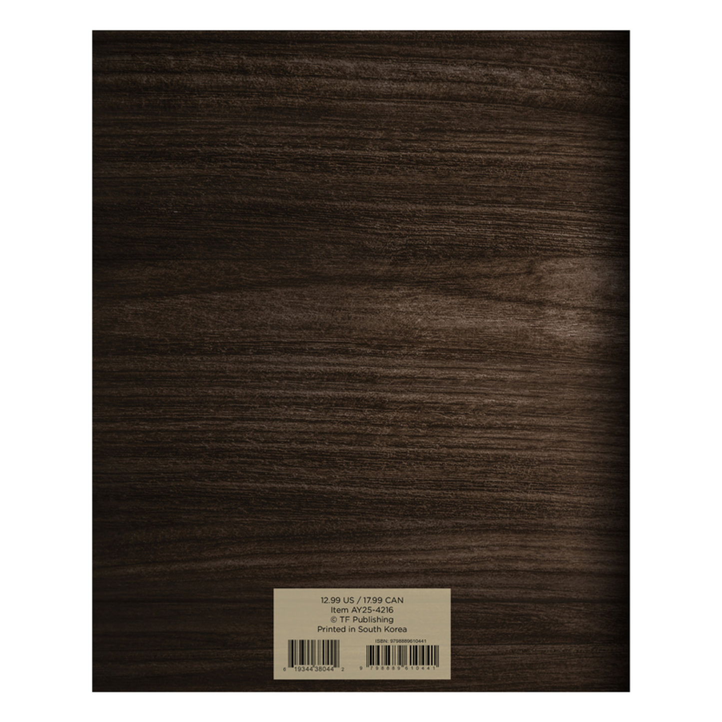 July 2024 - June 2025 Walnut Wood Medium Monthly Planner