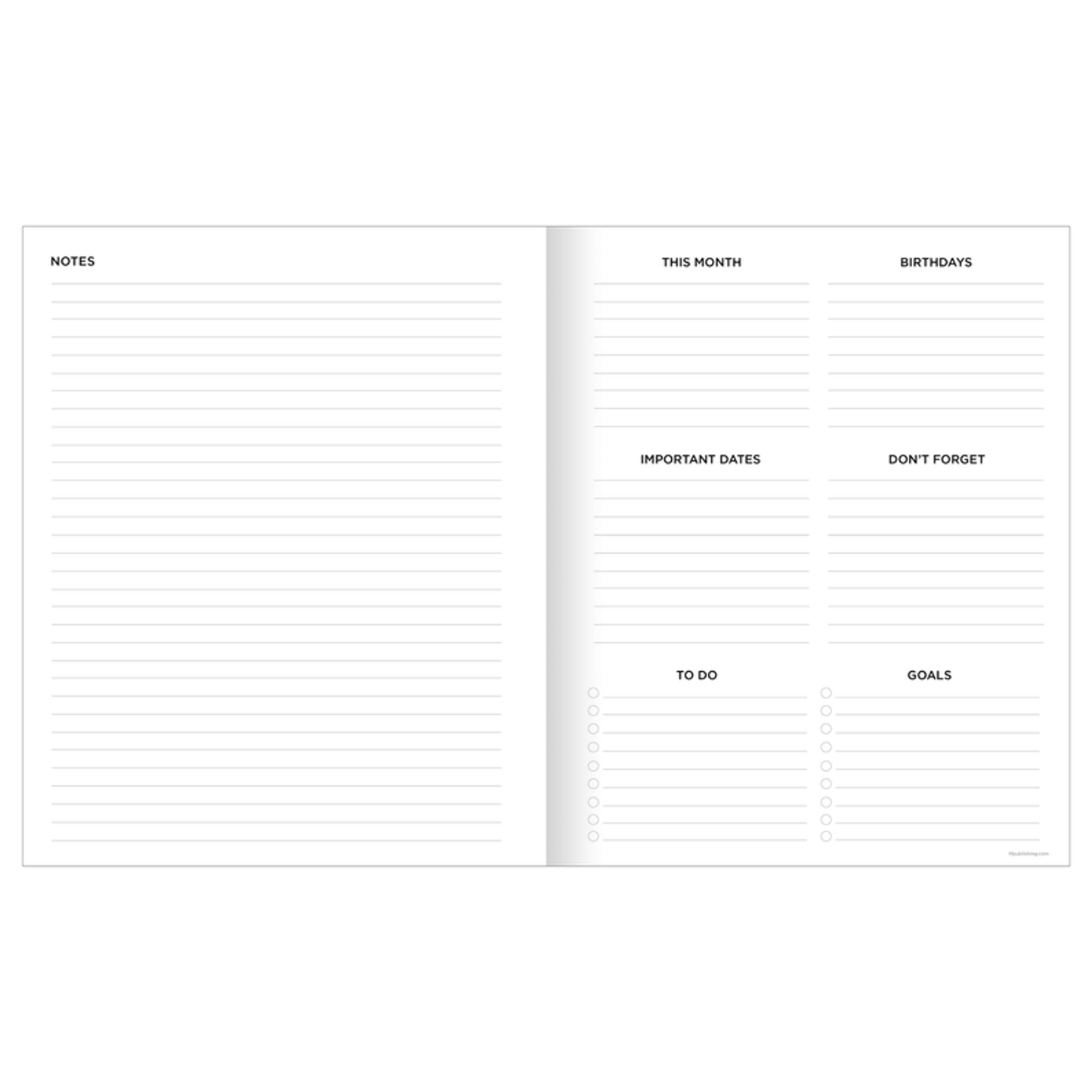 July 2024 - June 2025 Black Leaves Large Monthly Planner