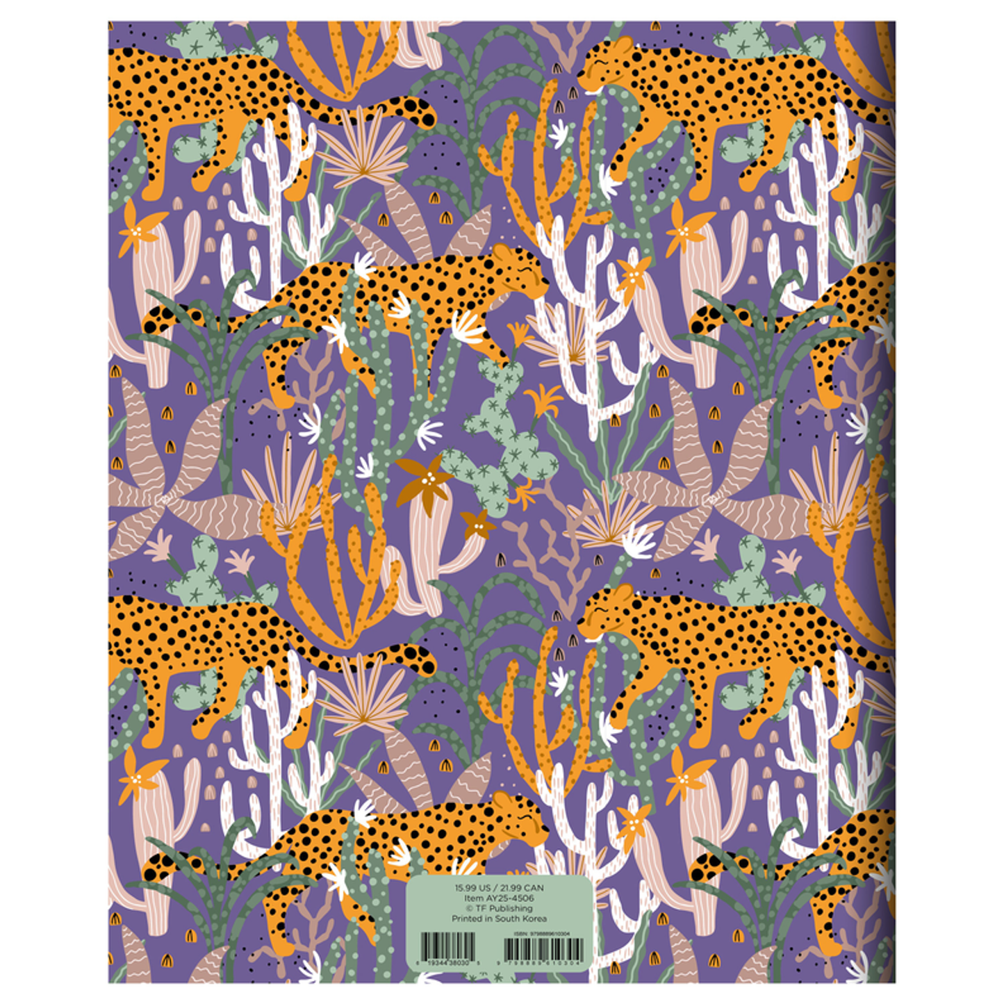 July 2024 - June 2025 Jungle Cat Large Monthly Planner