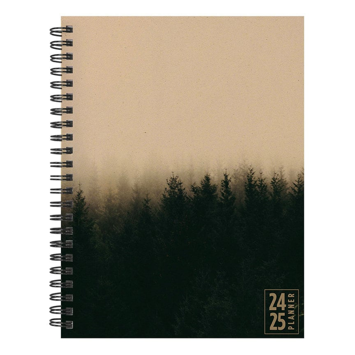 July 2024 - June 2025 Ombre Woods Medium Weekly Monthly Planner