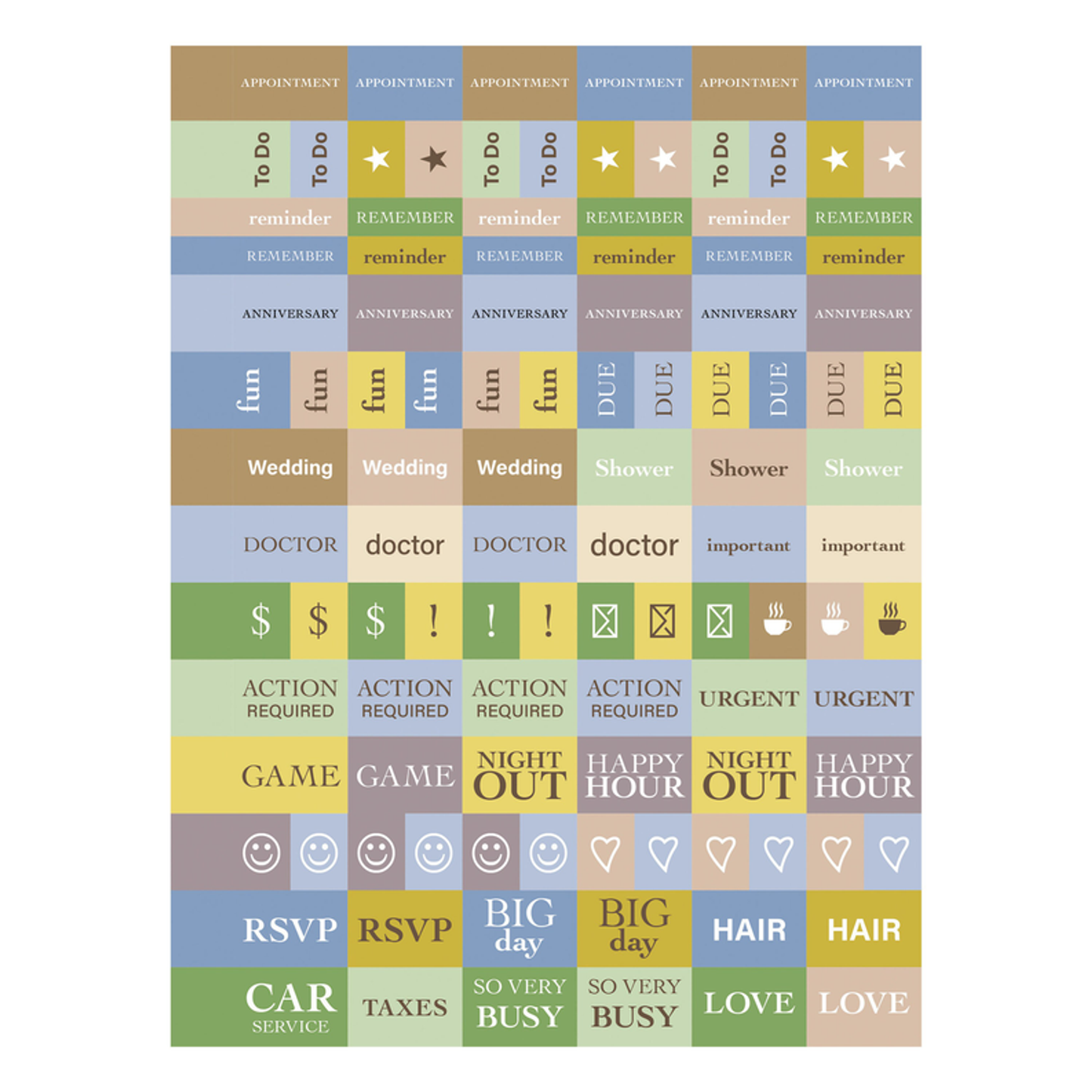 July 2024 - June 2025 Coastal Flowers Medium Weekly Monthly Planner