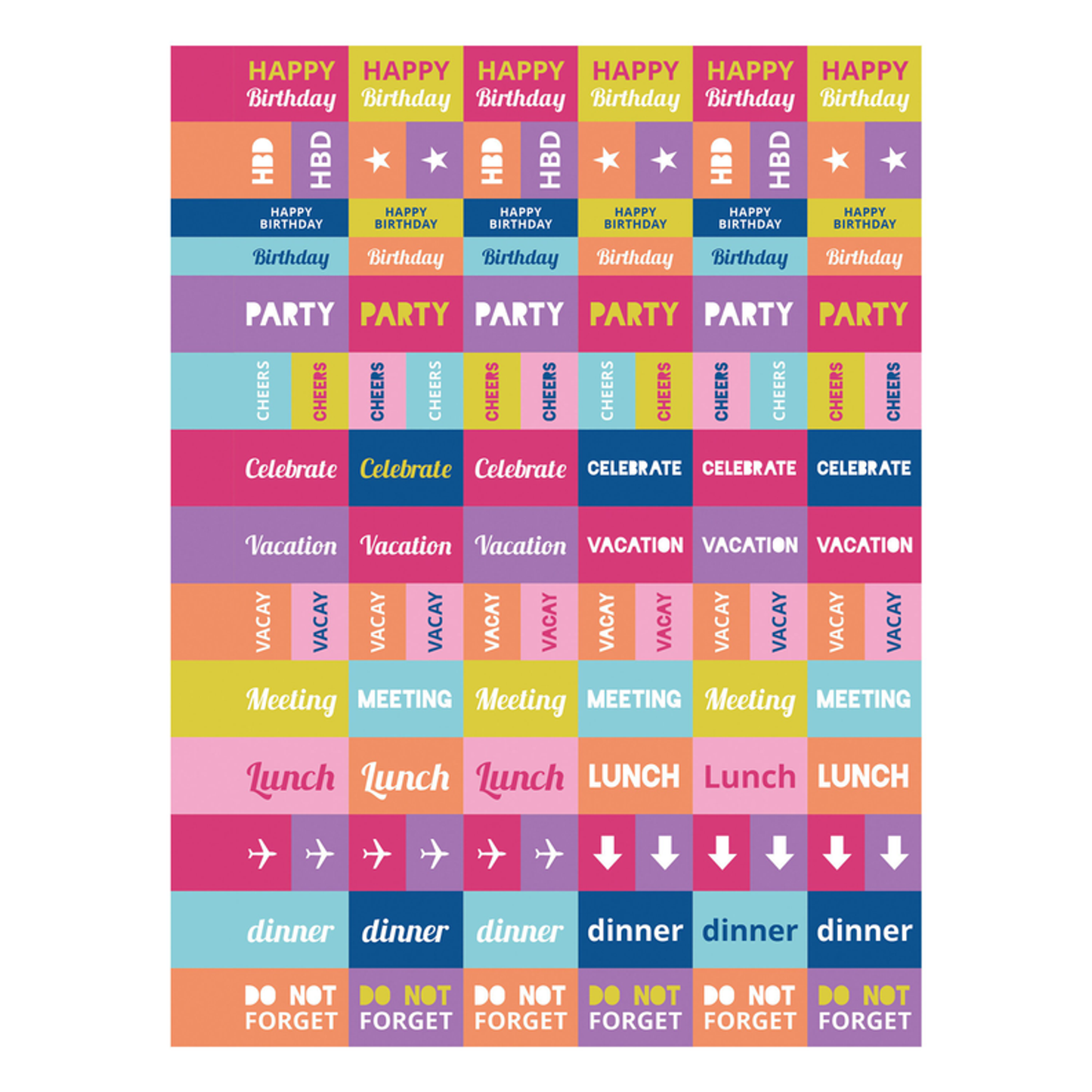 July 2024 - June 2025 Cabana Stripe Medium Weekly Monthly Planner