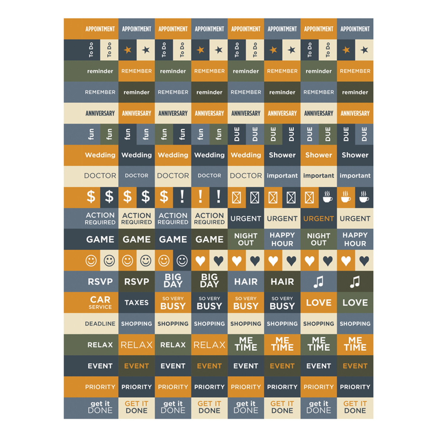 July 2024 - June 2025 Lava Wave Large Weekly Monthly Planner