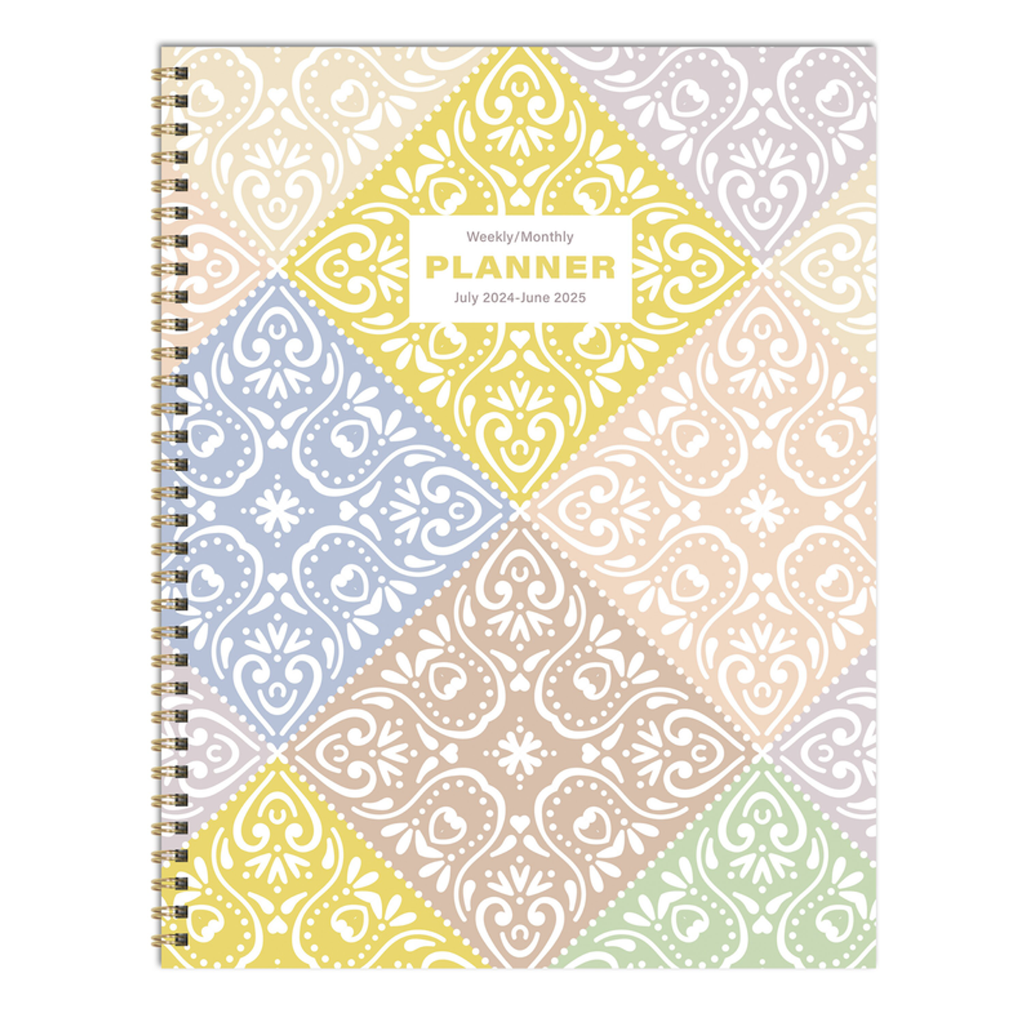 July 2024 - June 2025 Byzantine Tile Large Weekly Monthly Planner