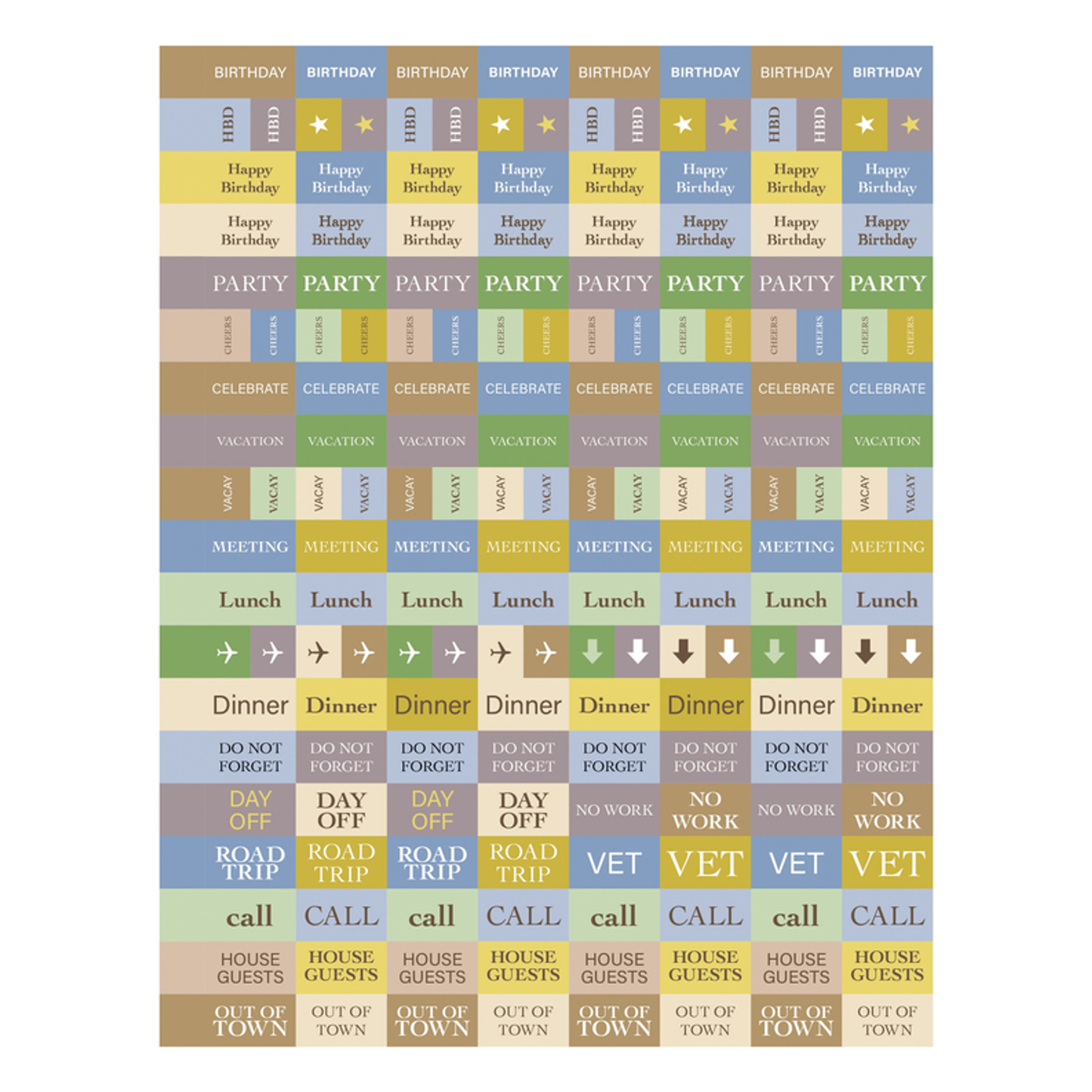 July 2024 - June 2025 Byzantine Tile Large Weekly Monthly Planner