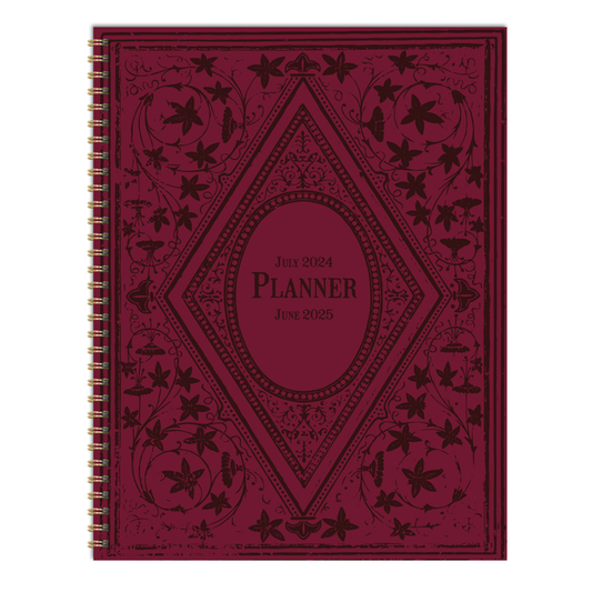 July 2024 - June 2025 Merlot Large Weekly Monthly Planner