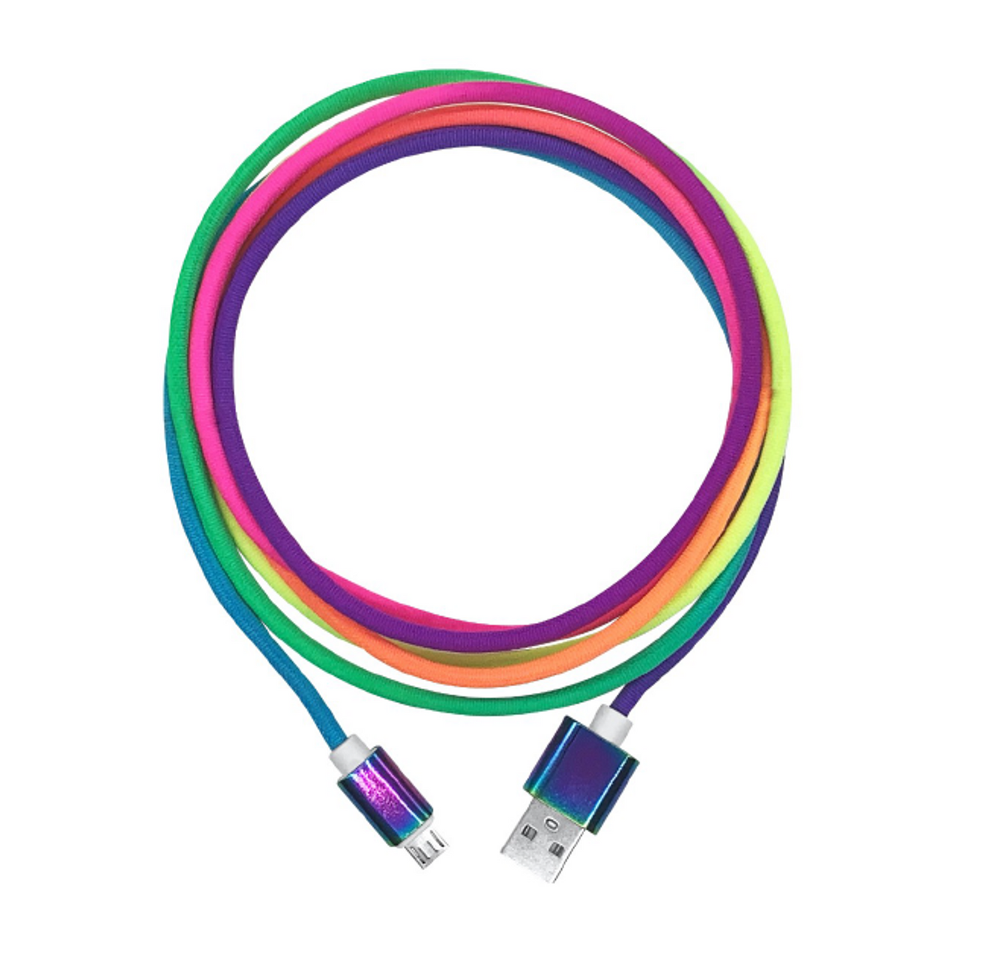 2A 10 ft Rainbow Rounded -TYPE C  USB Cable