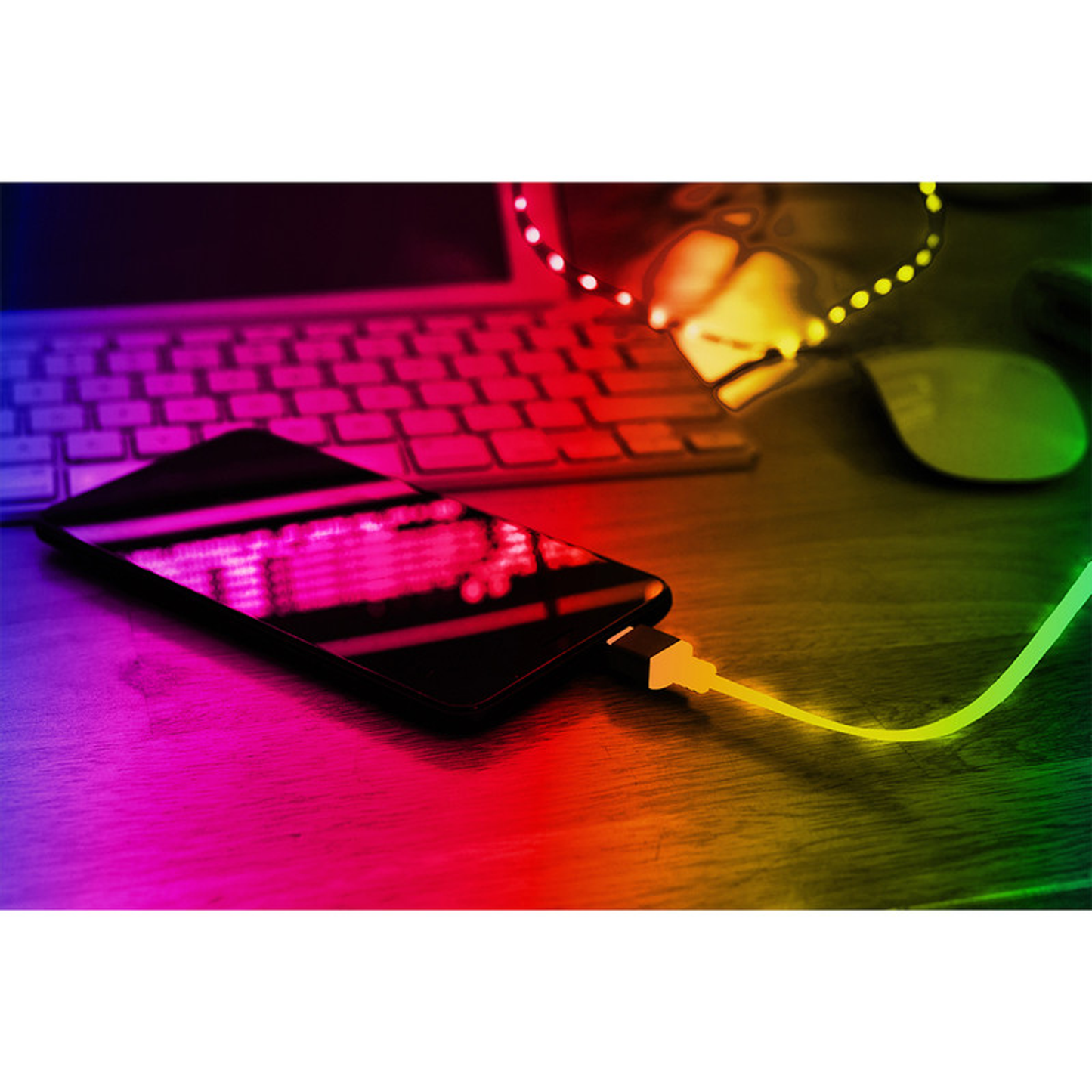 2A 6 ft LED Light-Up Rounded -Type C USB Cable