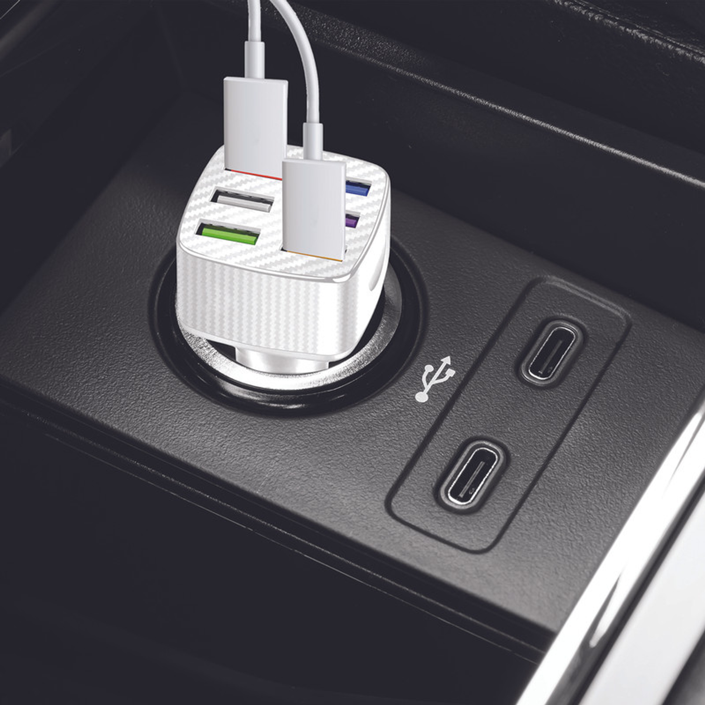 12V USB-A 18 Watt Car Charger  - White