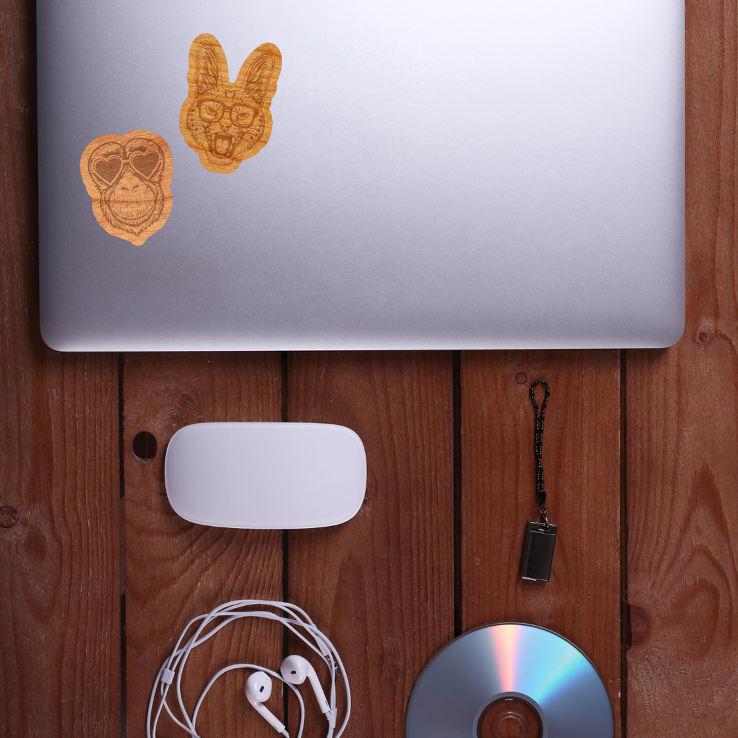 Wood Orangutan Sticker, Funny Hipster "Heartbreaker"