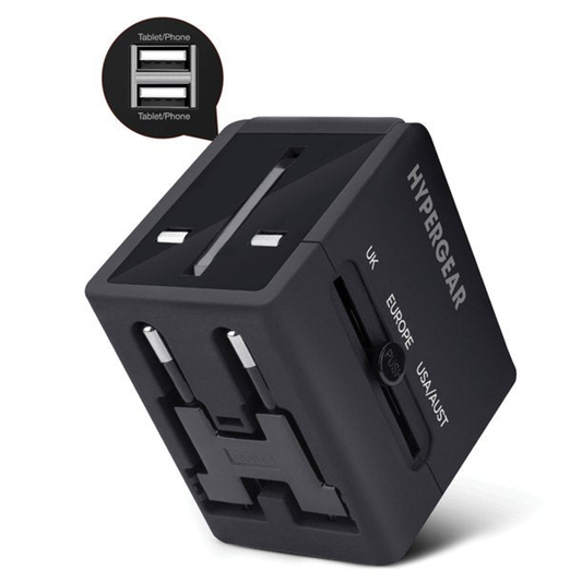 HyperGear All-in-one World Travel Adapter Black