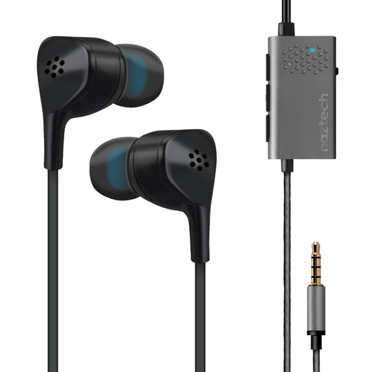 Naztech X1ANC Active Noise Cancelling Earphones 3.5mm Black