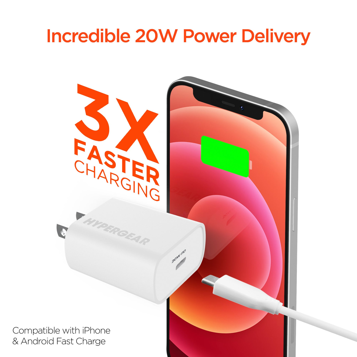 HyperGear 20W USB-C PD Wall Charger White