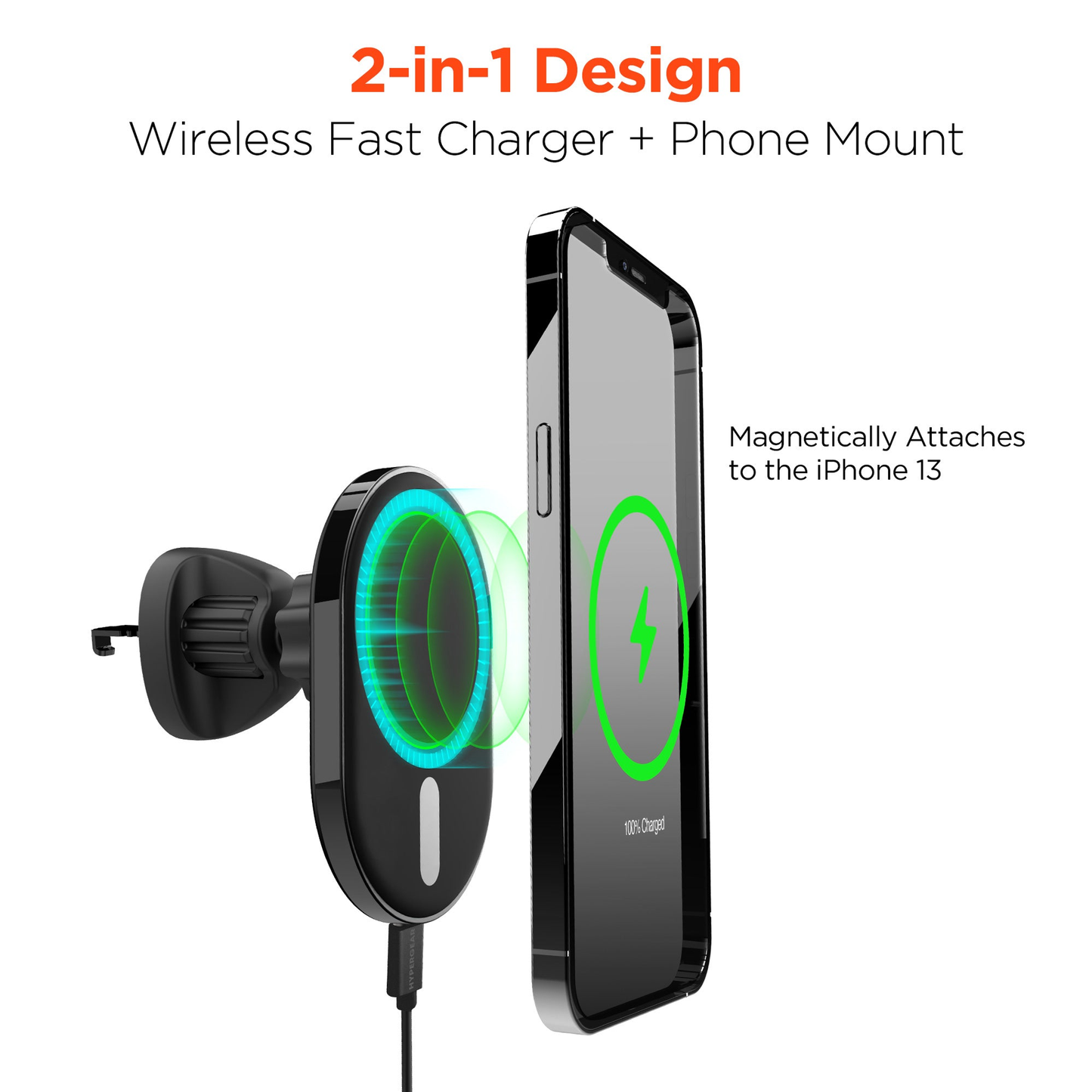 HyperGear MagVent Wireless Car Charging Mount for iPhone 13