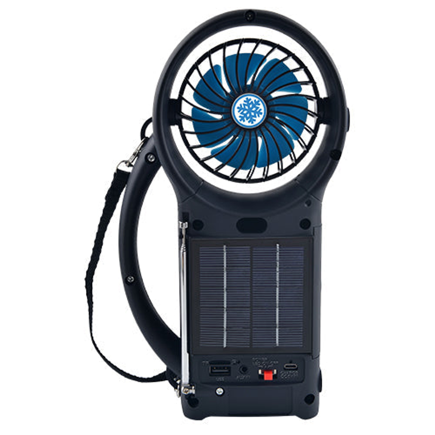 Solar Power Bluetooth Speaker with FM Radio / LED Torch Light / Fan