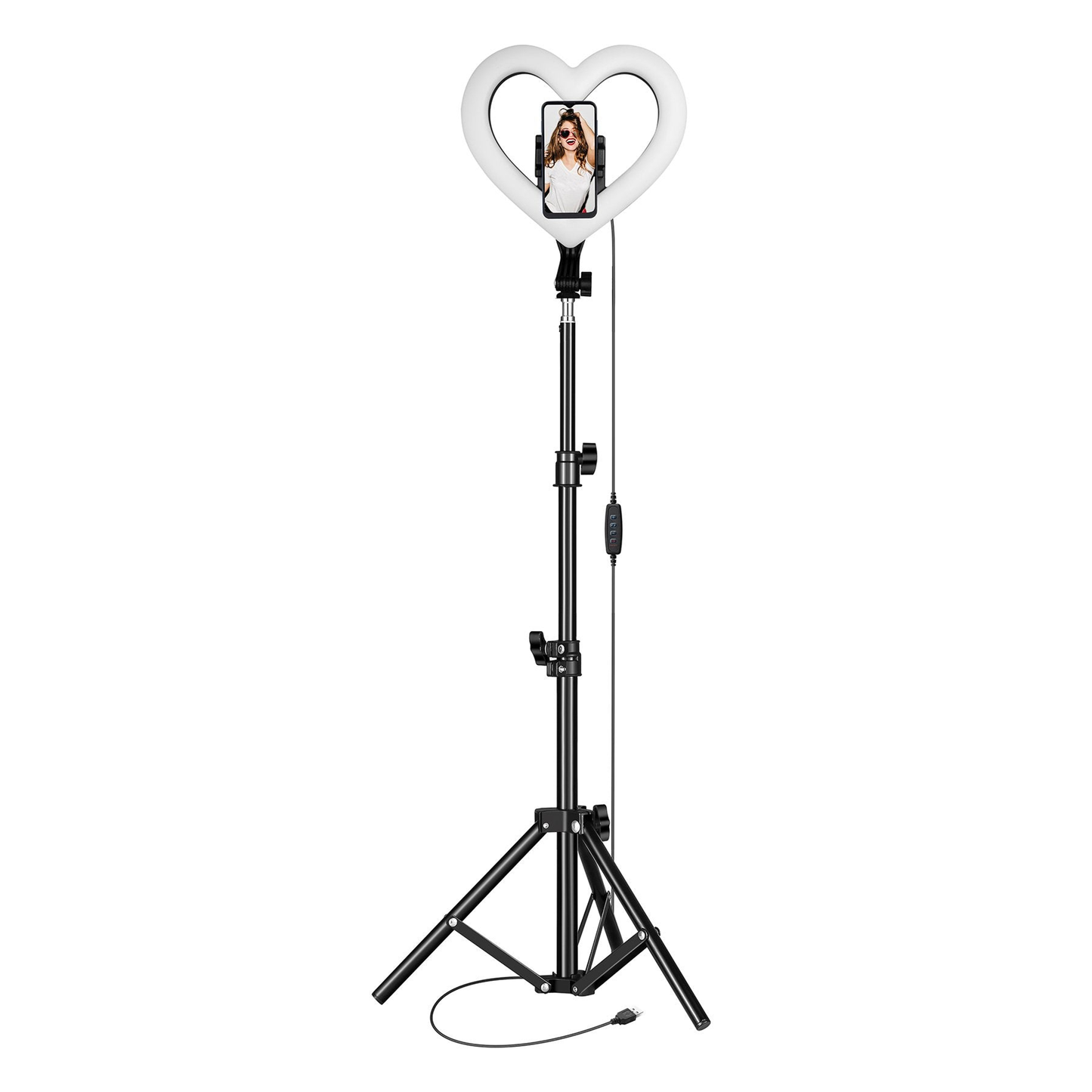 PRO Live Stream 10" Heart Shaped Selfie Ring Light (SC-2310SRH)