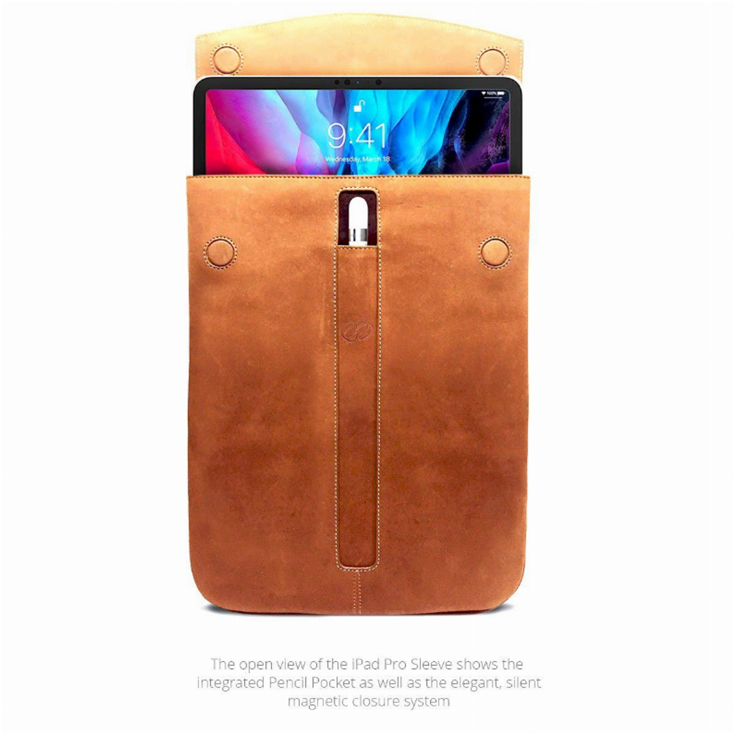 MacCase Premium Leather iPad Pro Sleeve