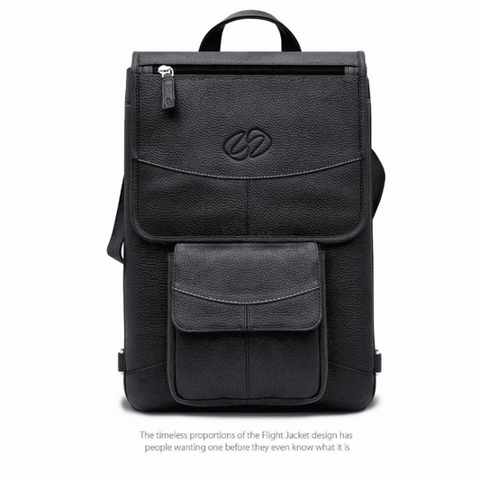 MacCase Premium Leather MacBook Flight Jacket with Backpack Opt