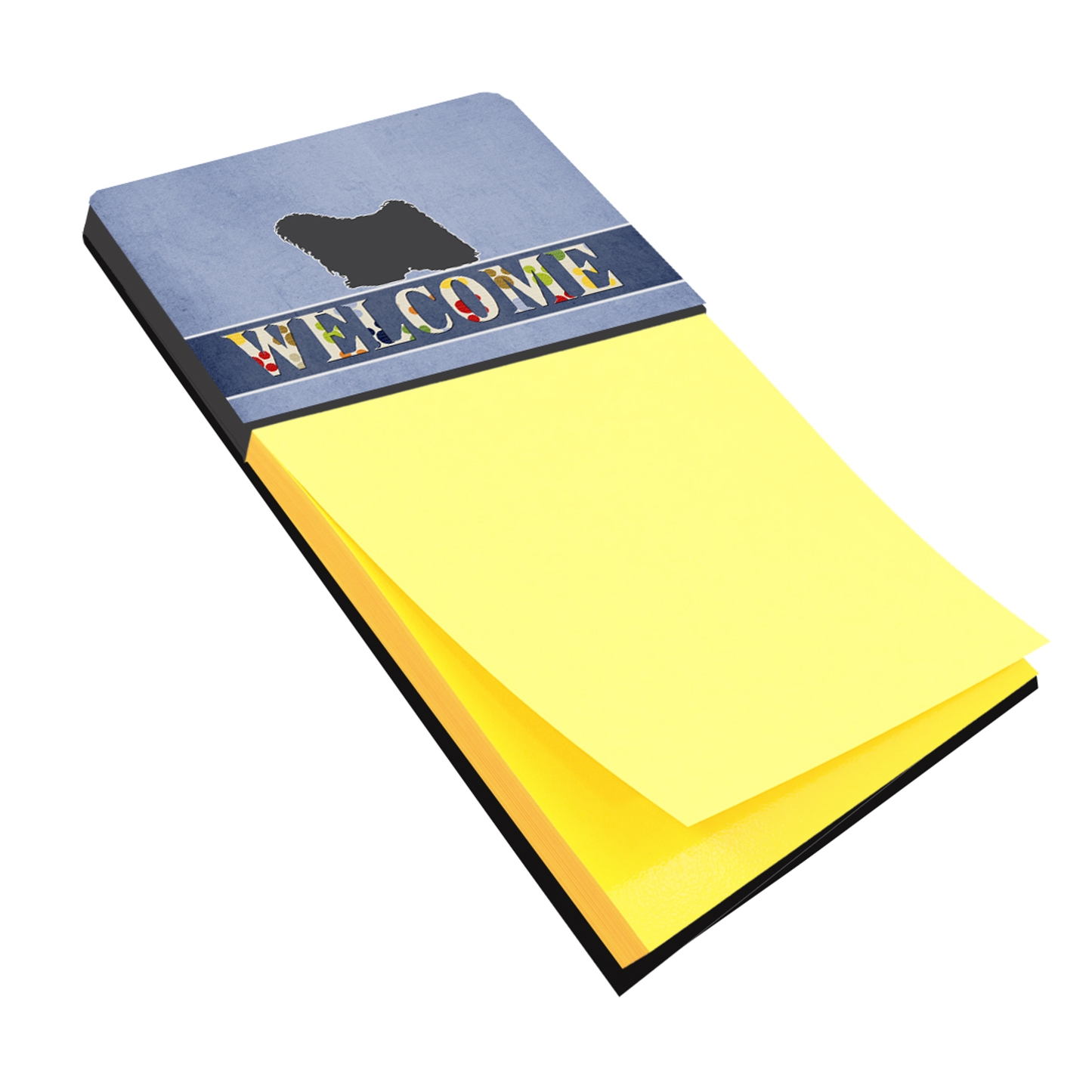 Welcome Design with Dog Sticky Note Holder