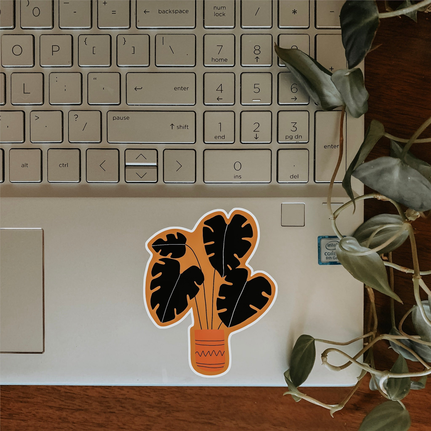 Monstera Black Sticker