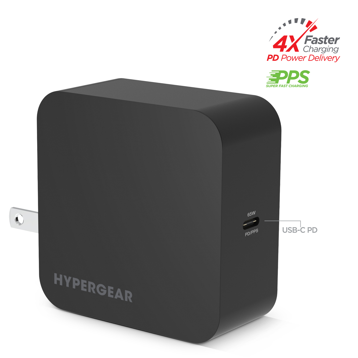 HyperGear SpeedBoost 65W USB-C PD Laptop Wall Charger with PPS