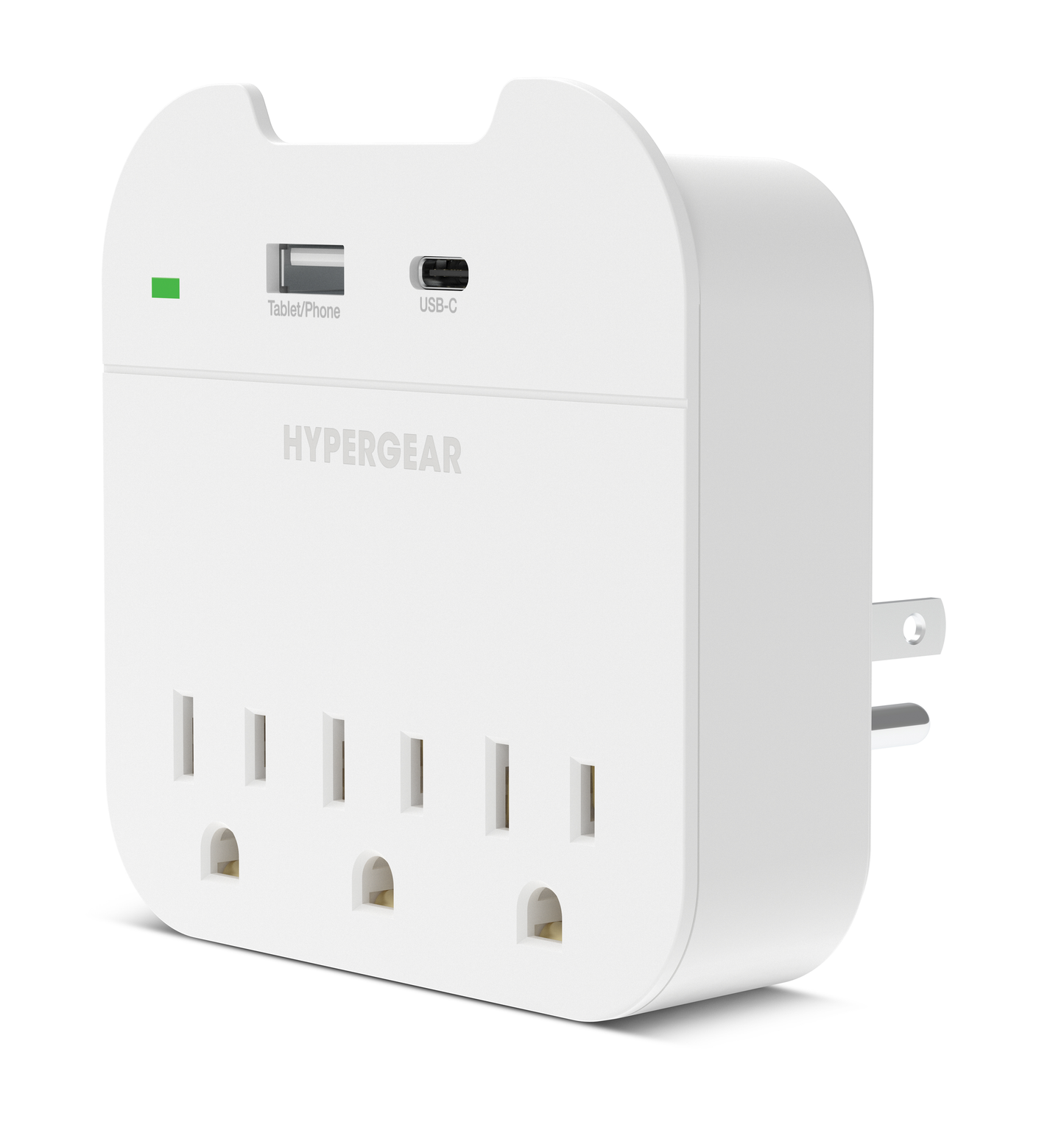 HyperGear Multi Plug 5 Outlet Extender with USB-C & USB Ports